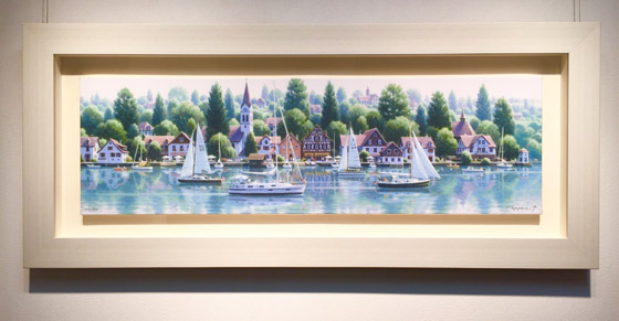 笹倉鉄平 版画作品「ボーデン湖からライン河へ」