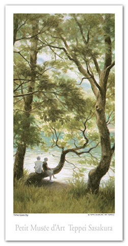 笹倉鉄平ロングポストカード「重ねてきた時間」(イングランド北西部、湖水地方、グラスミア湖畔)